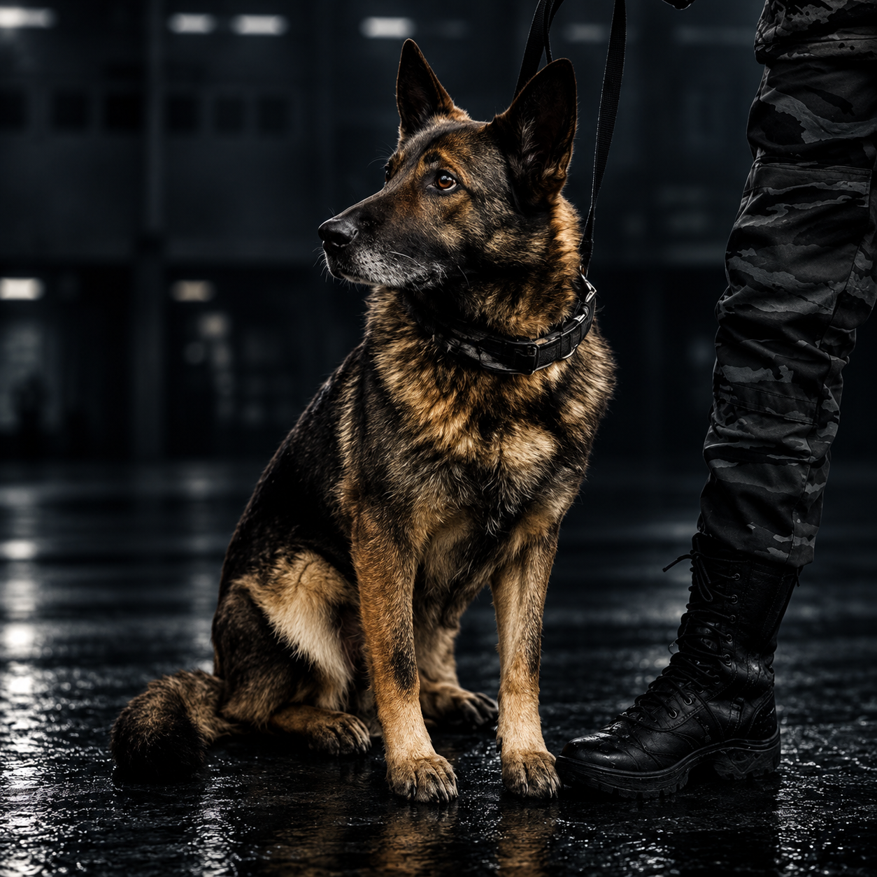 Byers K9 explosive detection team on duty